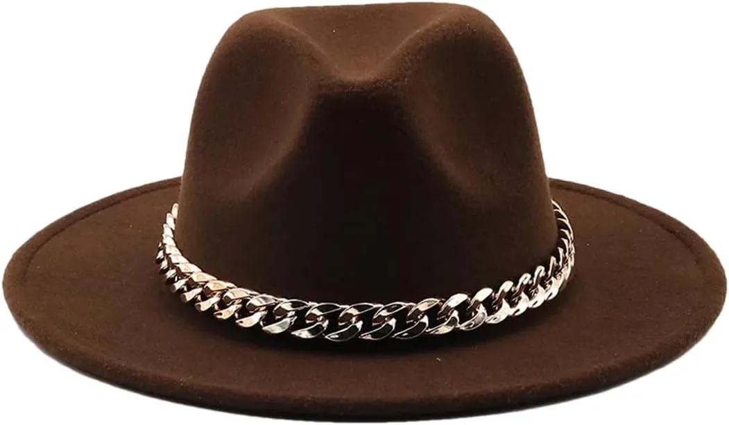 Unisex British Fedora Hats Jazz Hat European Us Wide Brim Fashion Vintage Party Church Hat