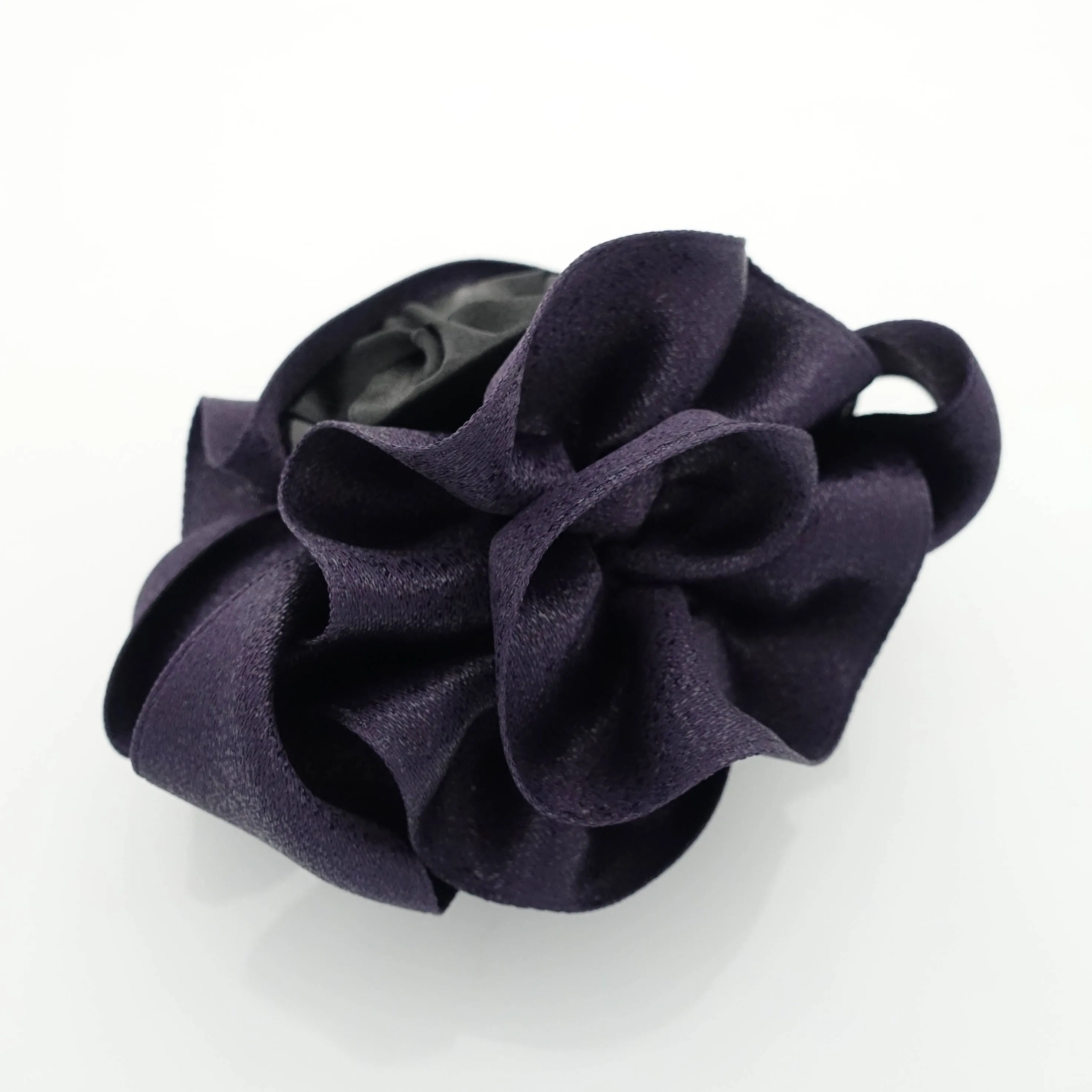 wave flower hair claw Pearl Glittering Satin Flower Hair Jaw clamp handmade women accessory