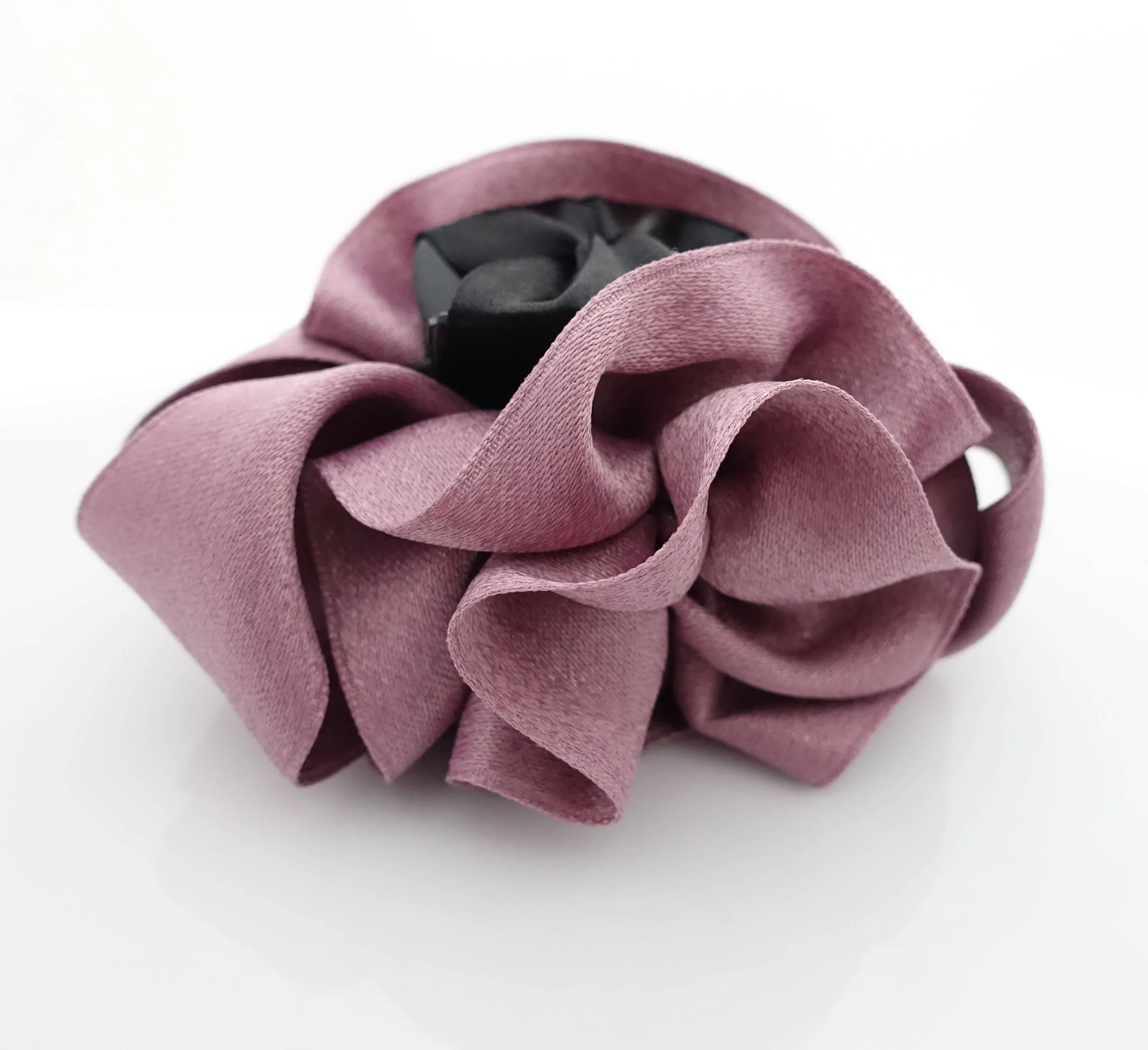 wave flower hair claw Pearl Glittering Satin Flower Hair Jaw clamp handmade women accessory