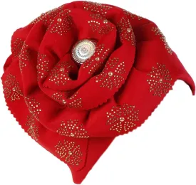 Women Rhinestone Turban Hats Chemo Head Wraps Long Headwear Head Scarves
