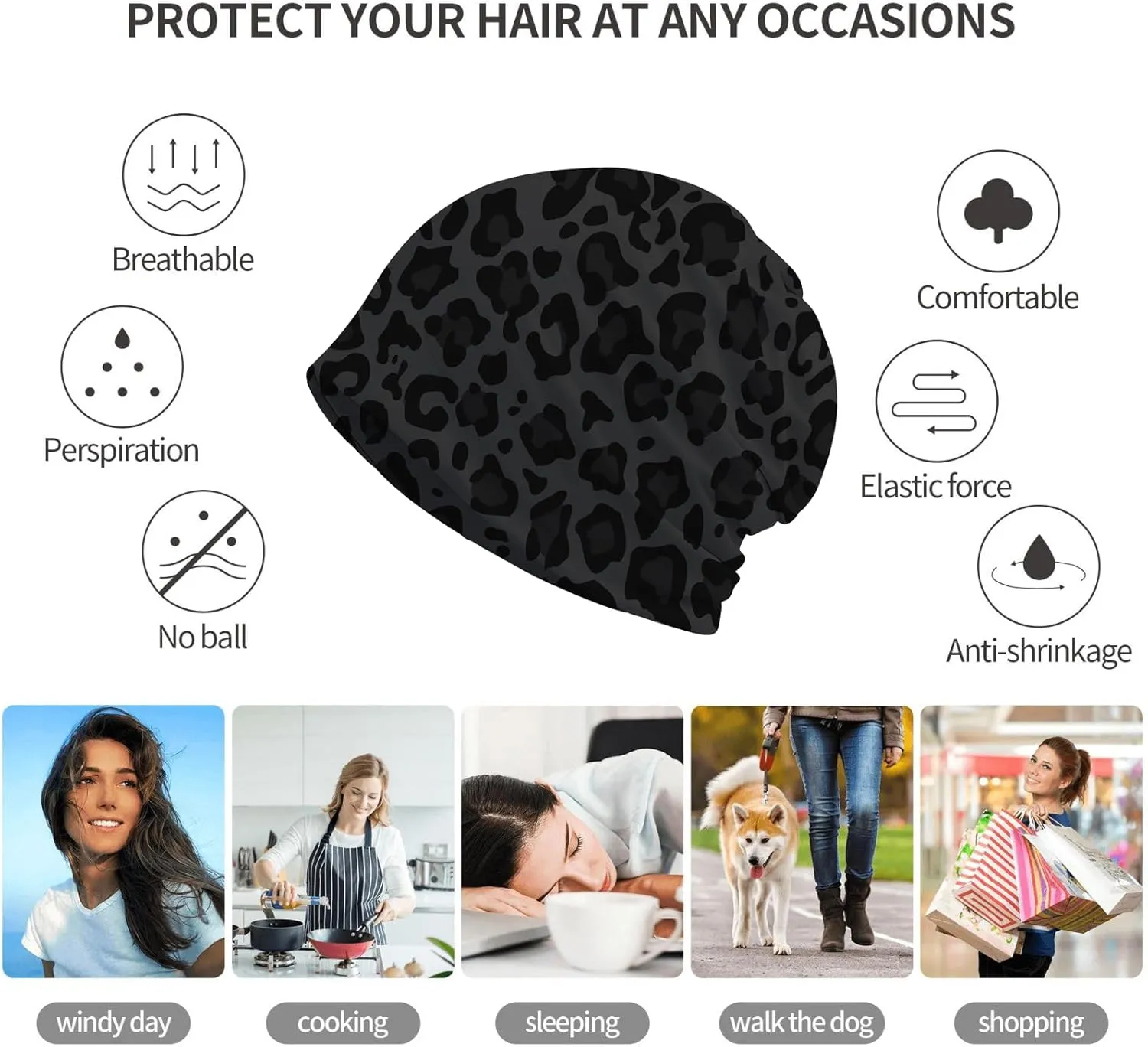 Women's Slouchy Beanie Hat Cute Turban Hats Cancer Headwear Caps Baggy Skull Sleep Scarf